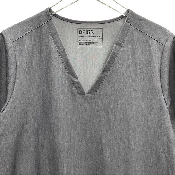 Figs Casma Gray Scrub Top Women’s Size XL - Picture 3 of 11